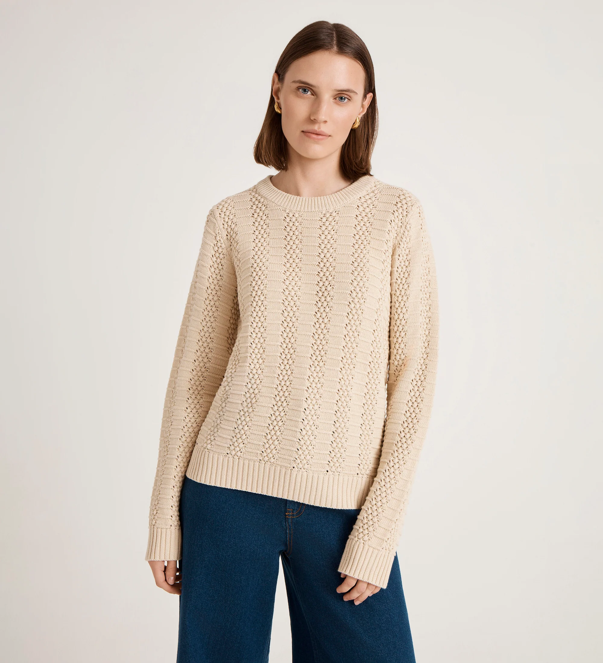 Nova Oatmeal Knitted Jumper - Image 4