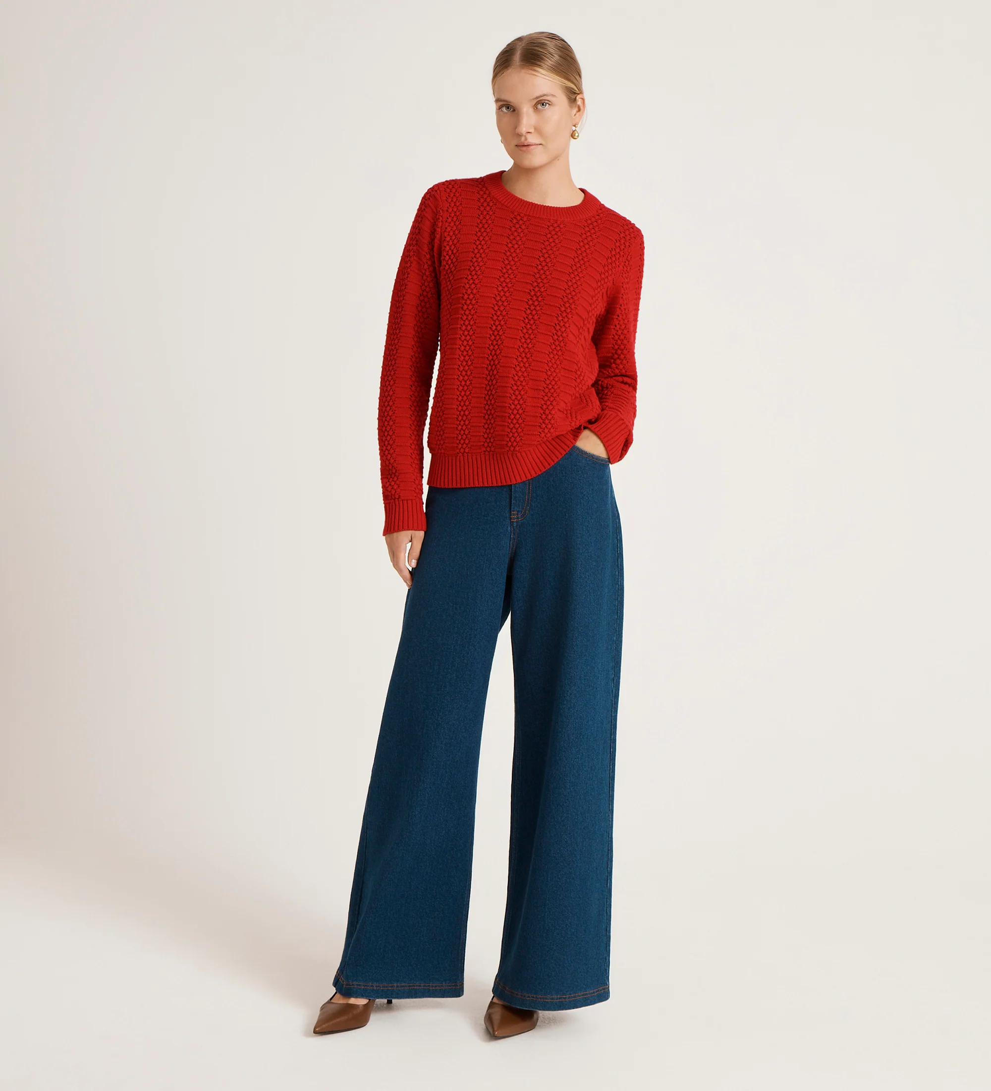 Nova Red Knitted Jumper - Image 4