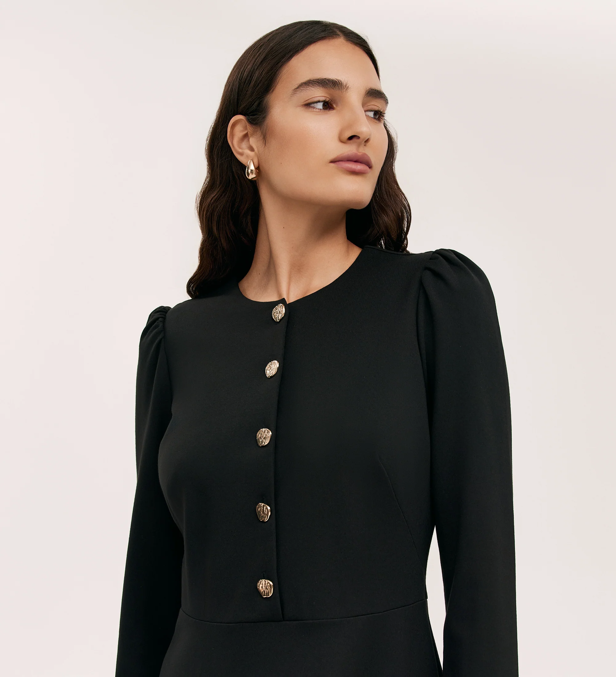 Rae Black Ponte Jersey Short Dress - Image 3