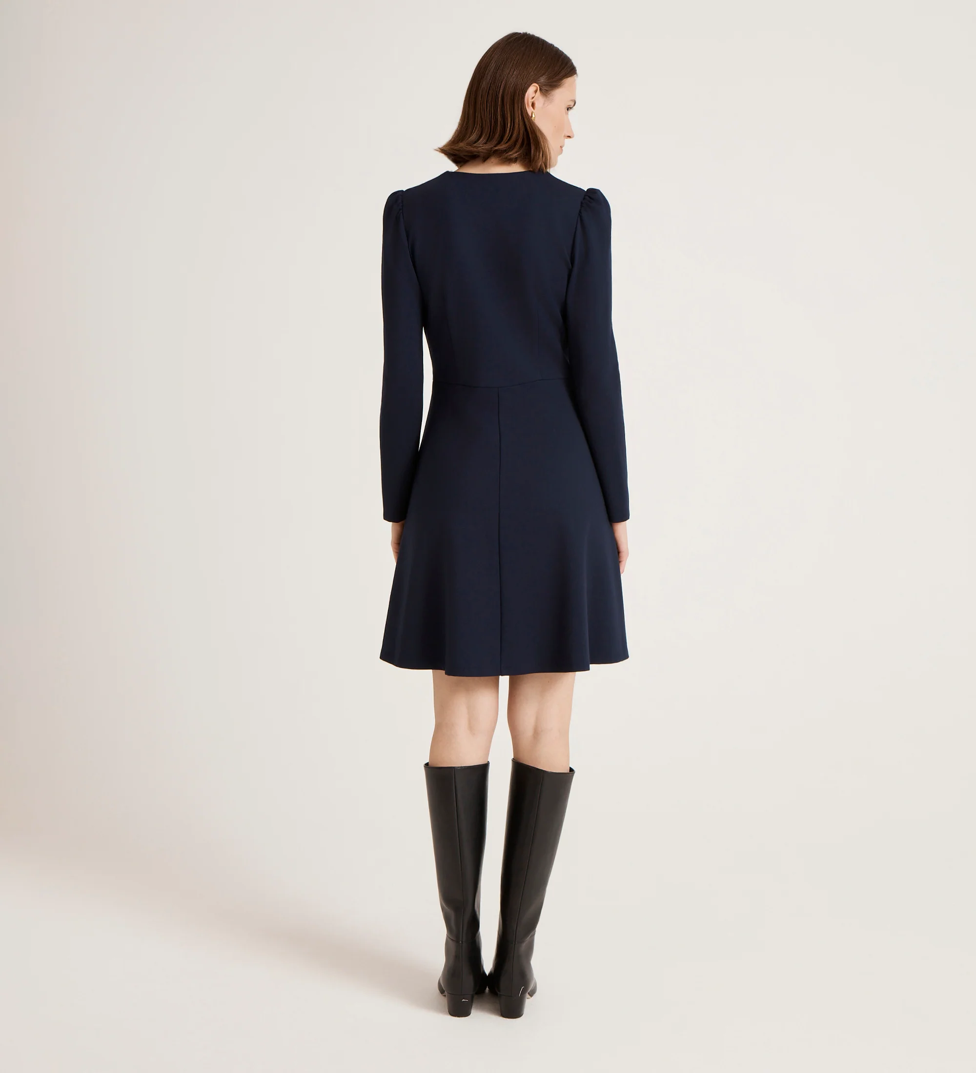 Rae Navy Ponte Jersey Short Dress - Image 5
