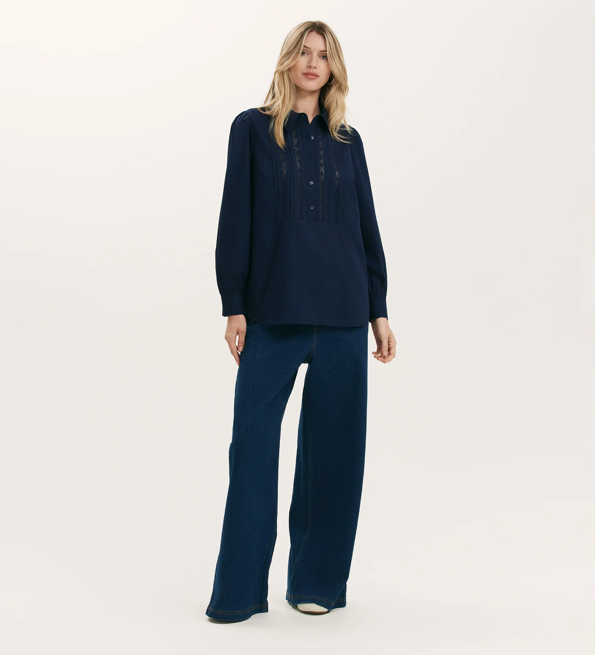Remy Navy Cotton Shirt - Image 2