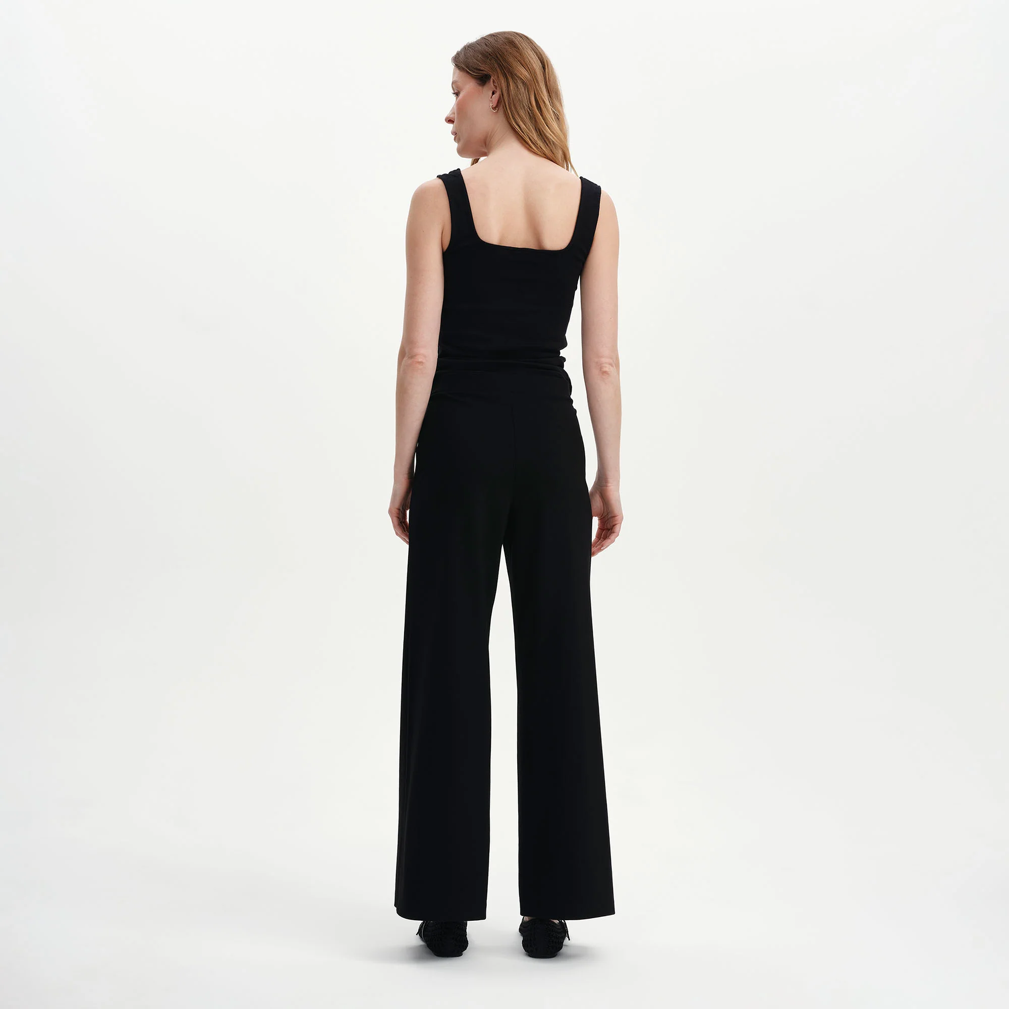 Reyna Black Ponte Jersey Wide Leg Trousers - Image 7