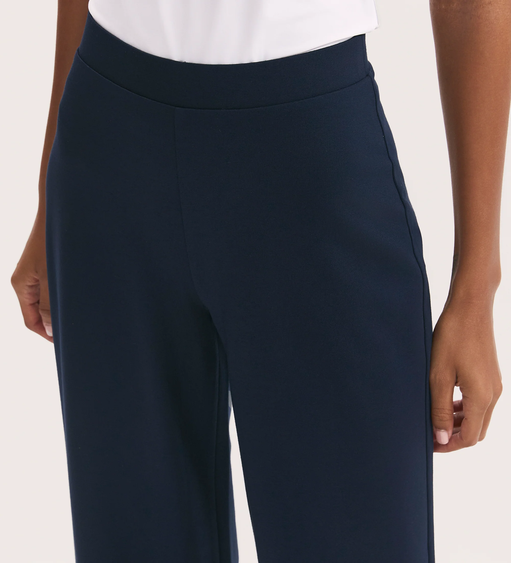 Reyna Navy Ponte Wide Leg Trousers - Image 3