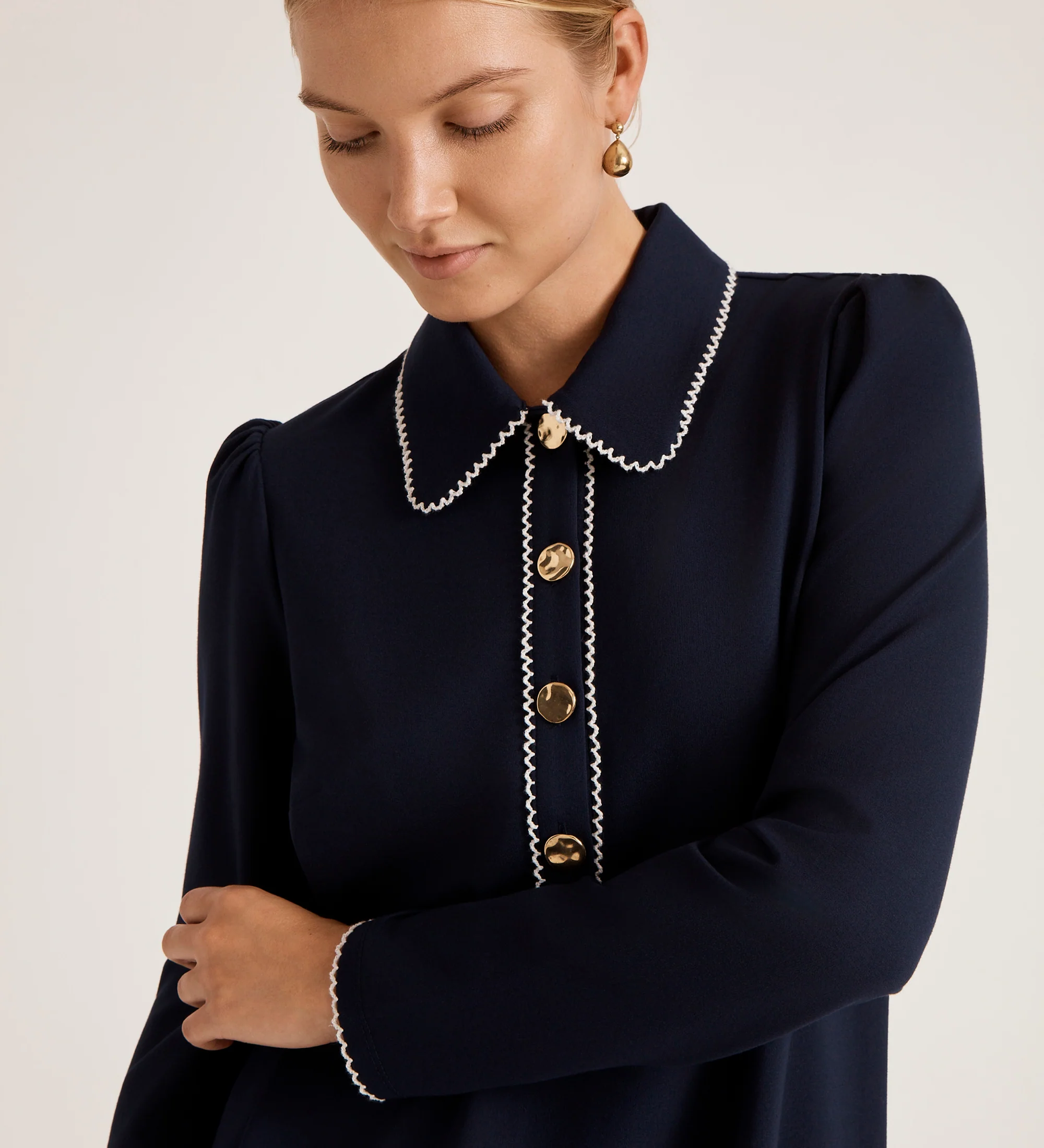Ronnie Navy Ponte Jersey Mini Dress - Image 2
