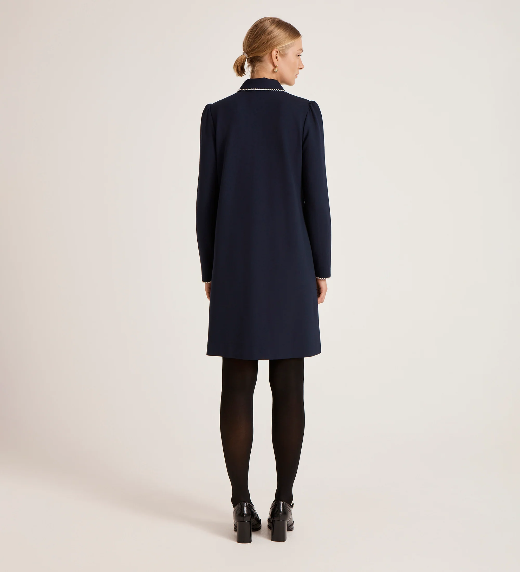Ronnie Navy Ponte Jersey Mini Dress - Image 5