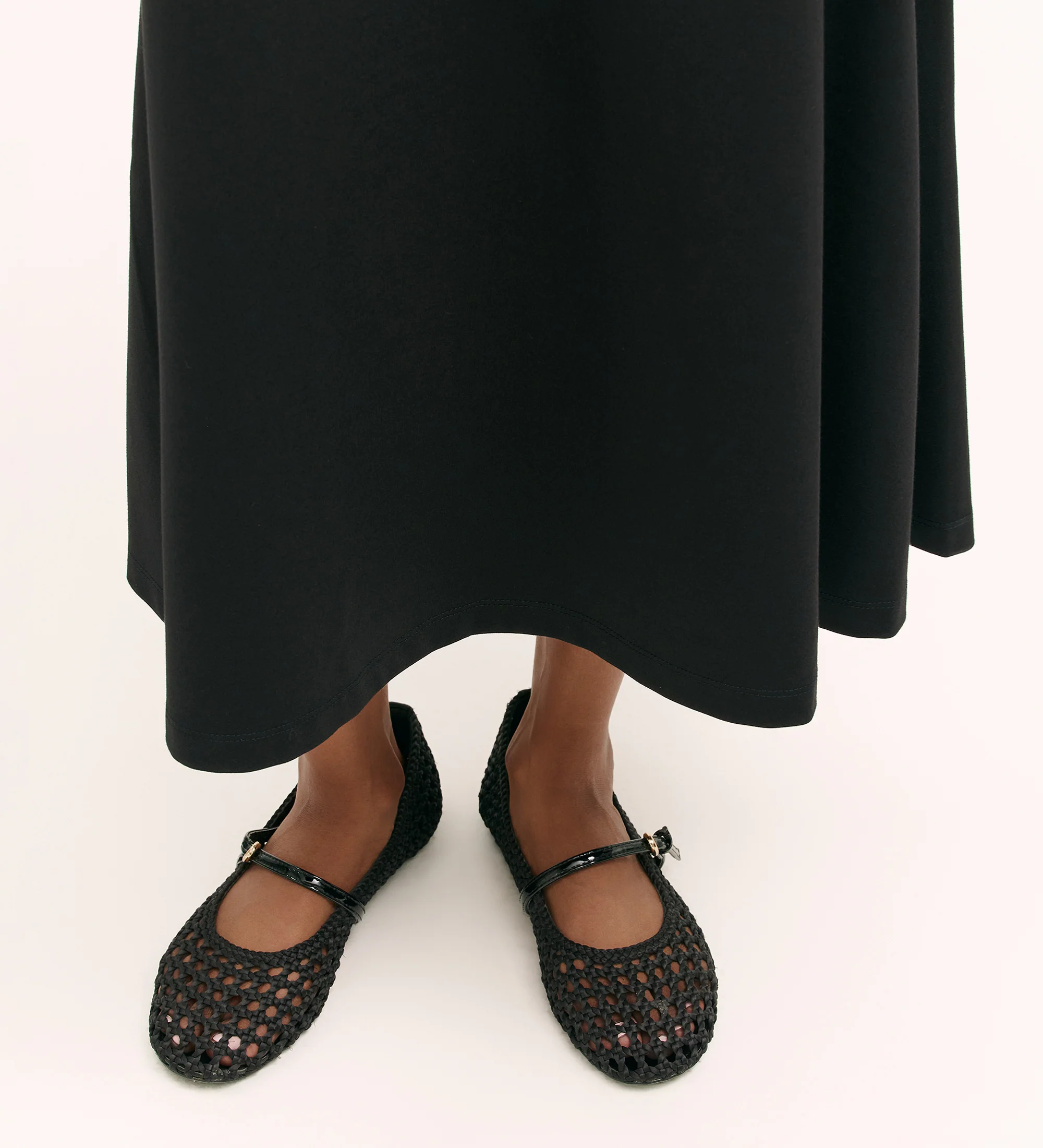 Ruth Black Ponte Jersey Midi Skirt - Image 3