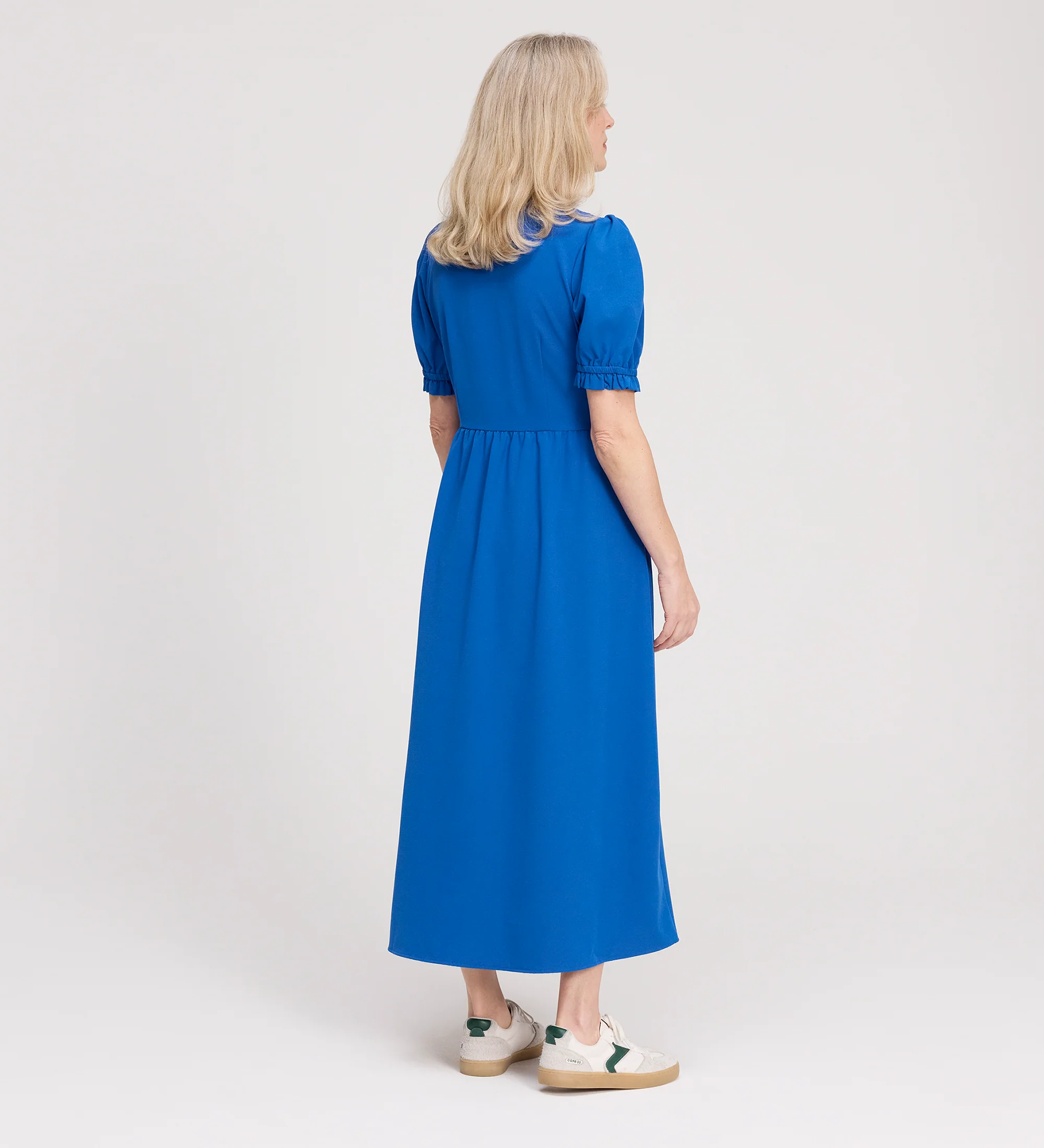 Samantha Cobalt Button Through Midi Dress - Image 5