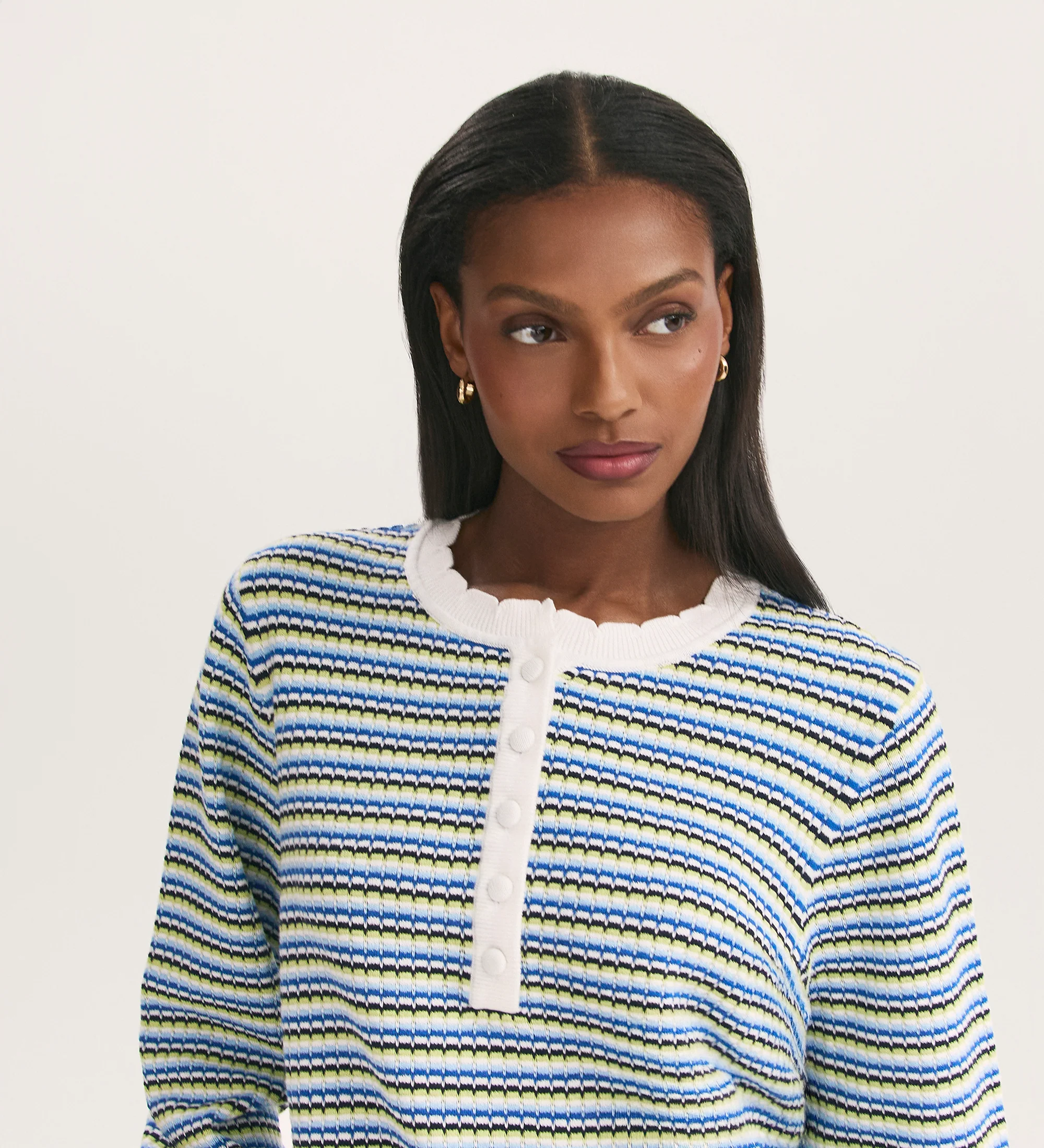 Sanne Blue Stripe Jumper - Image 3