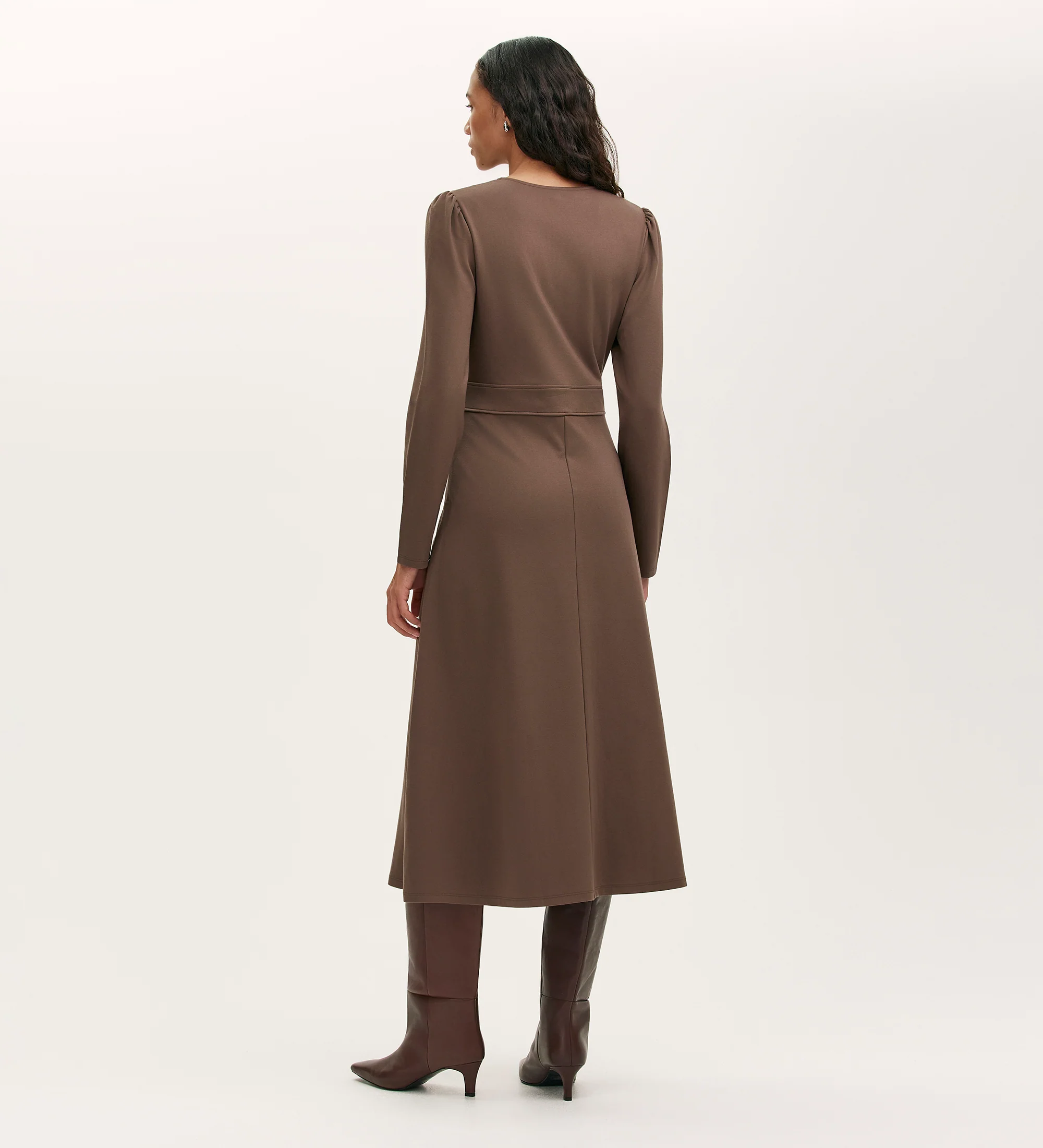 Seraphina Mole Ponte Jersey Long Sleeve Midi Dress - Image 4