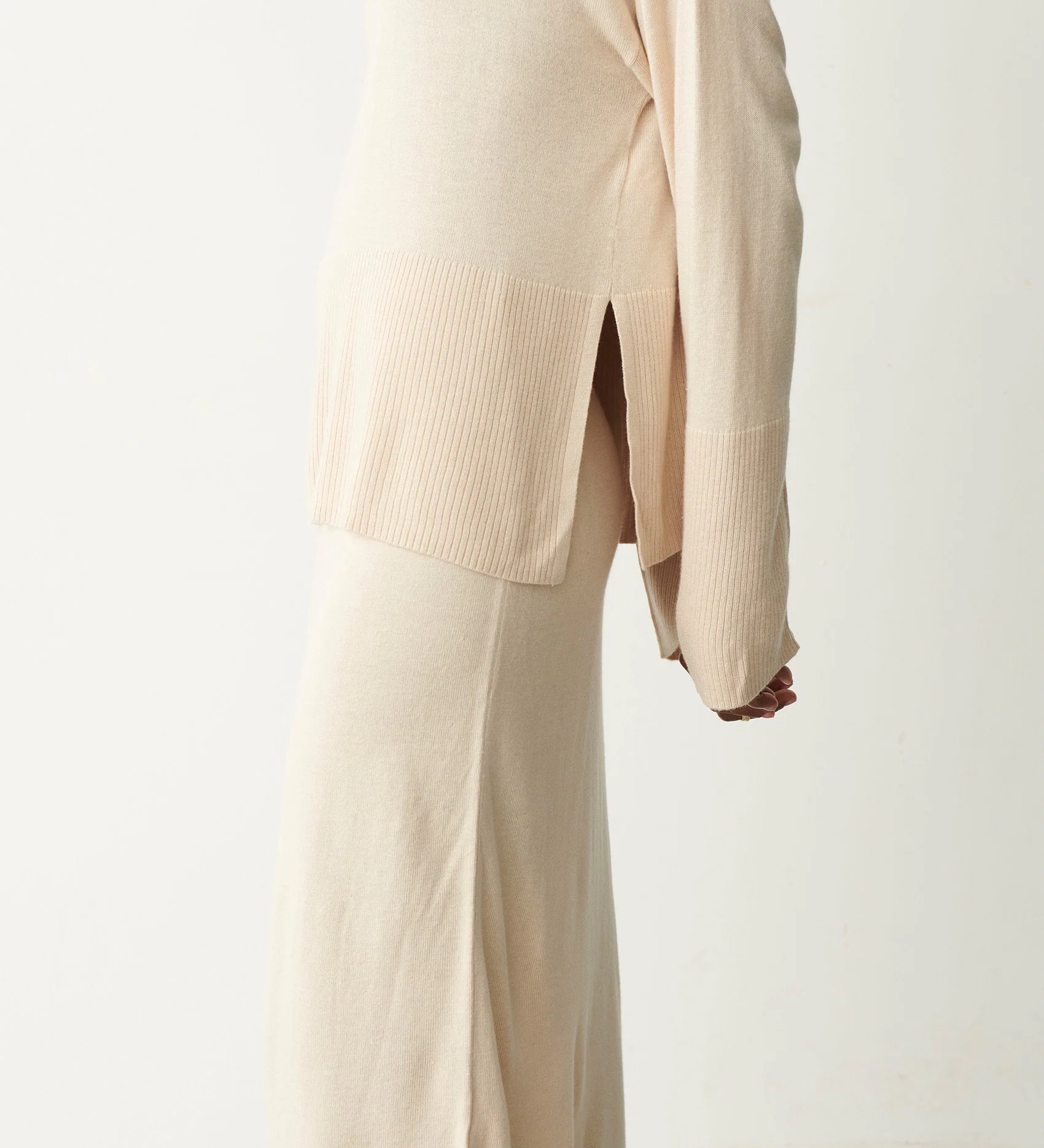 Sienna Pale Oatmeal Roll Neck Jumper - Image 7