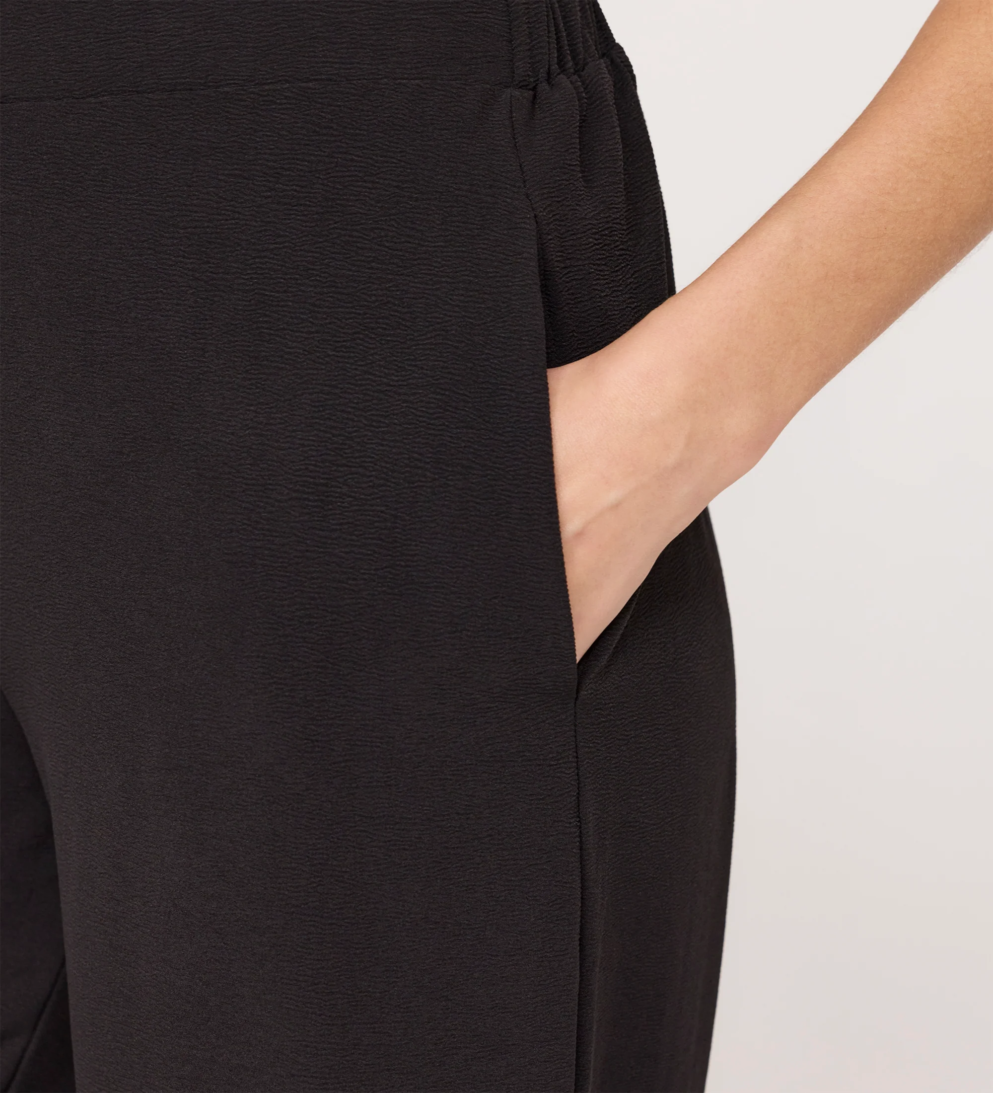 Simone Black Wide Leg Trousers - Image 3