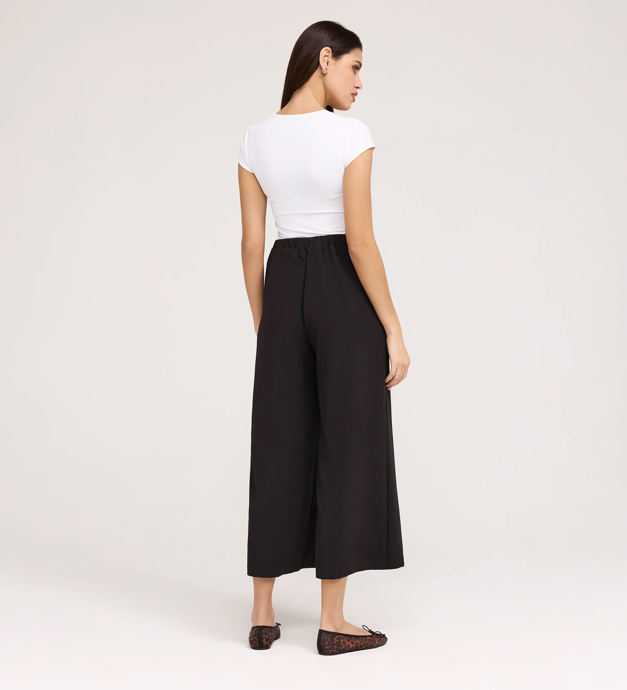 Simone Black Wide Leg Trousers - Image 5