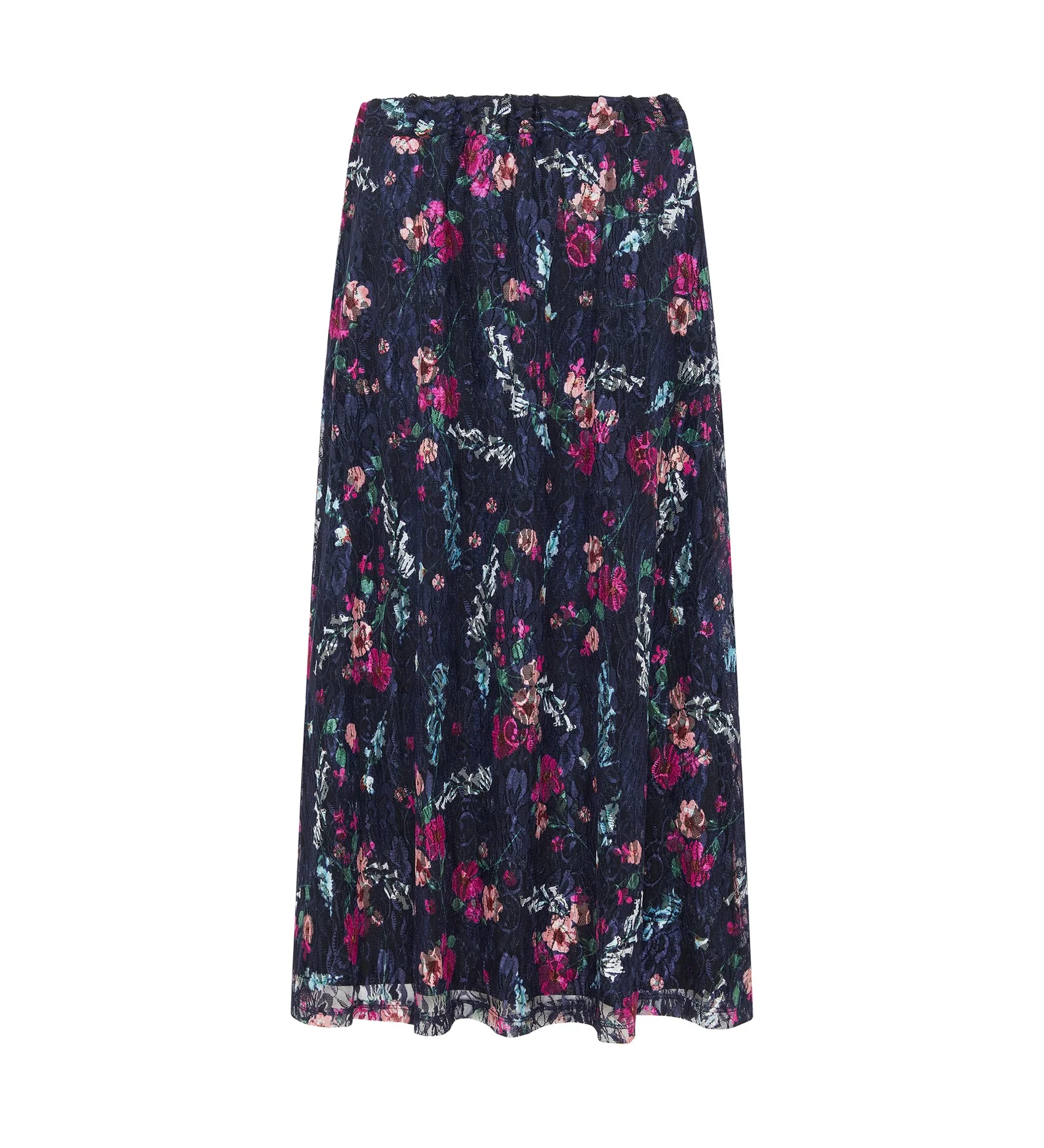 Steph Navy Floral Lace Skirt - Image 6
