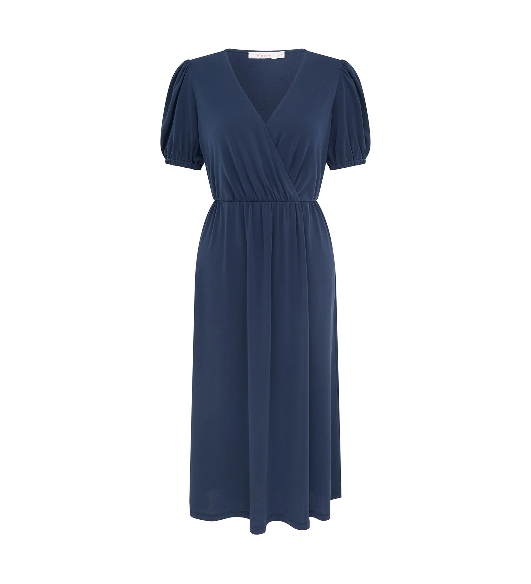Tanya Navy Jersey Crepe Midi Dress - Image 5