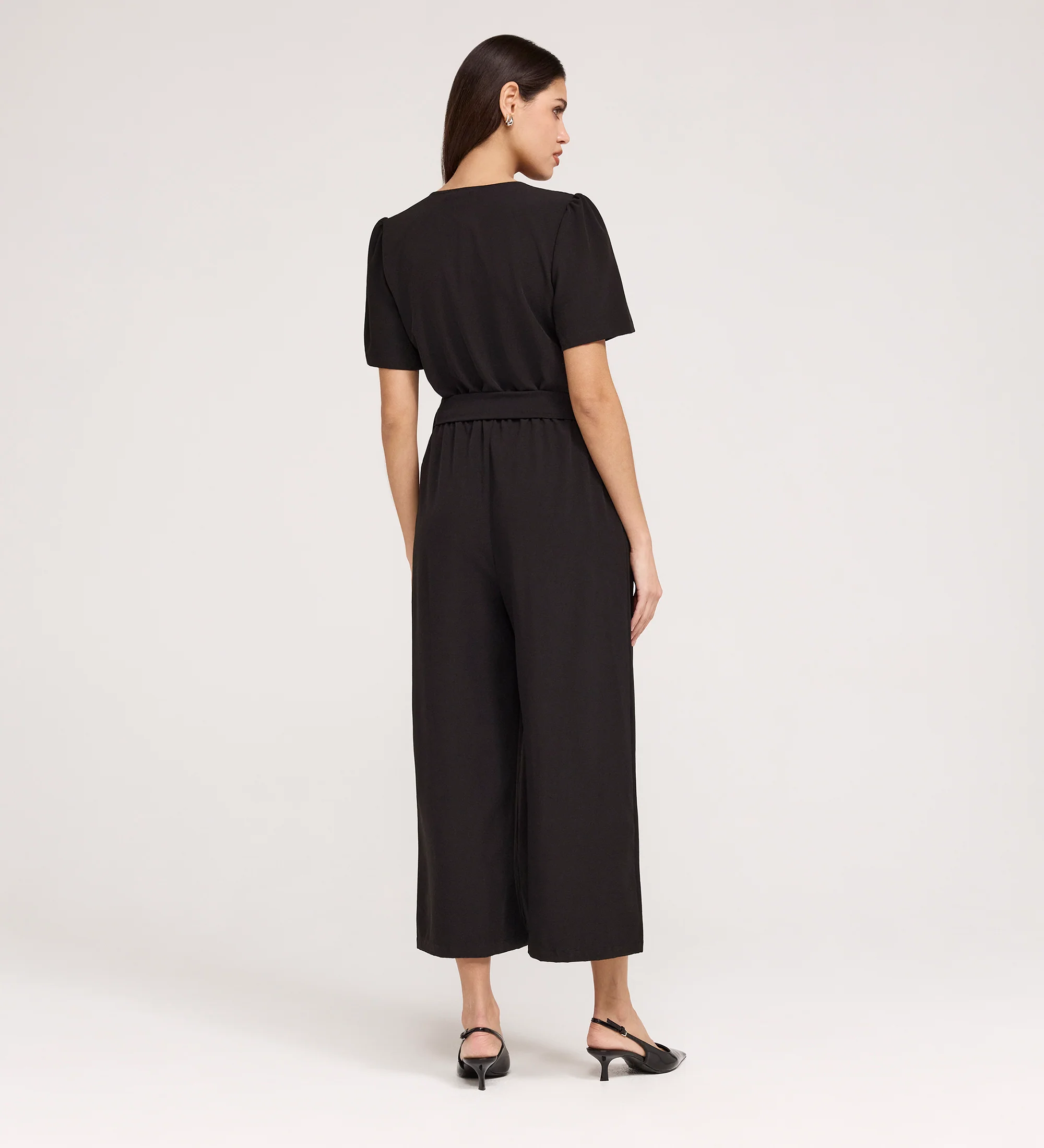 Uma Black Crepe Jumpsuit - Image 6