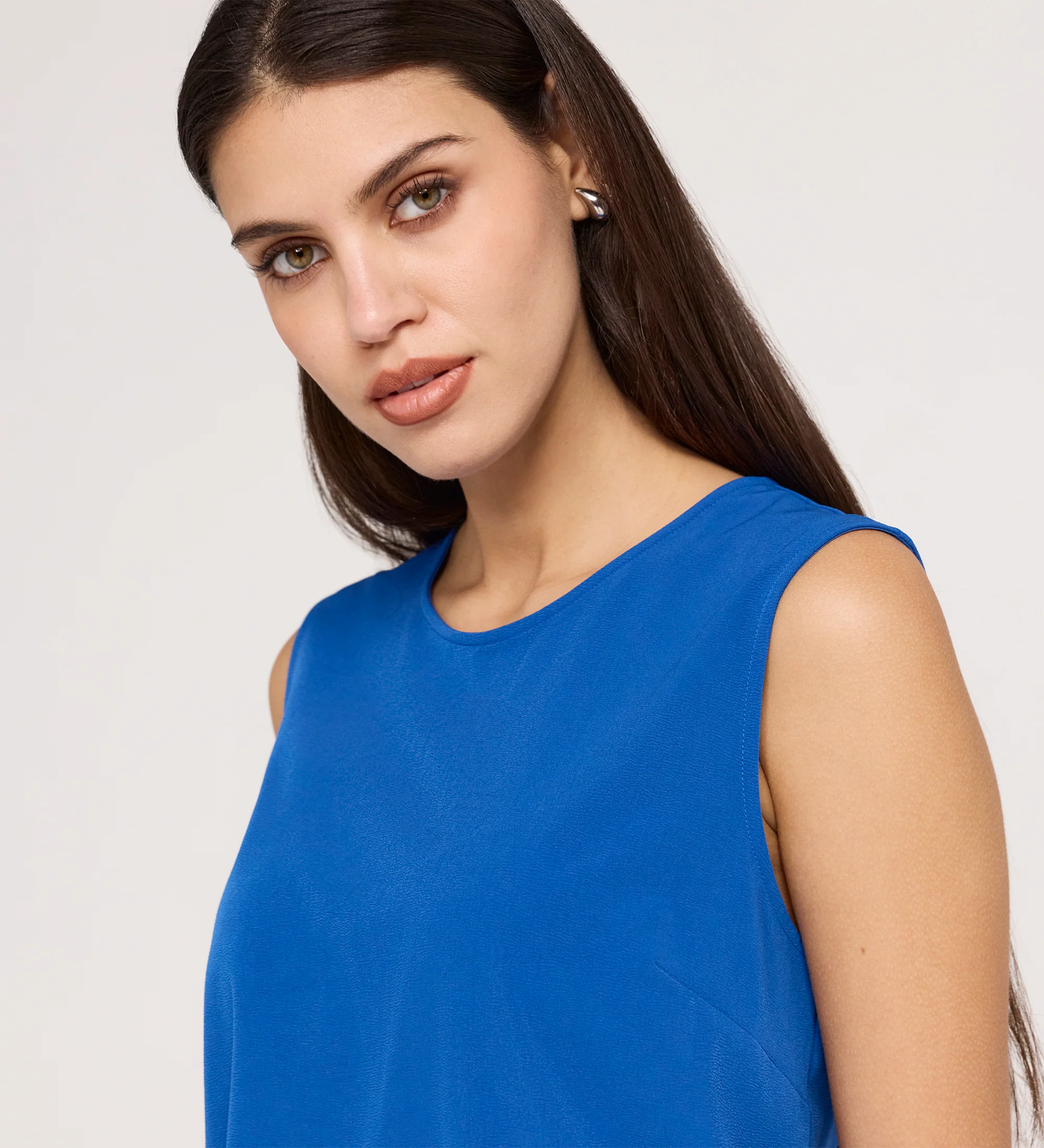 Vallie Cobalt Round Neck Vest - Image 3