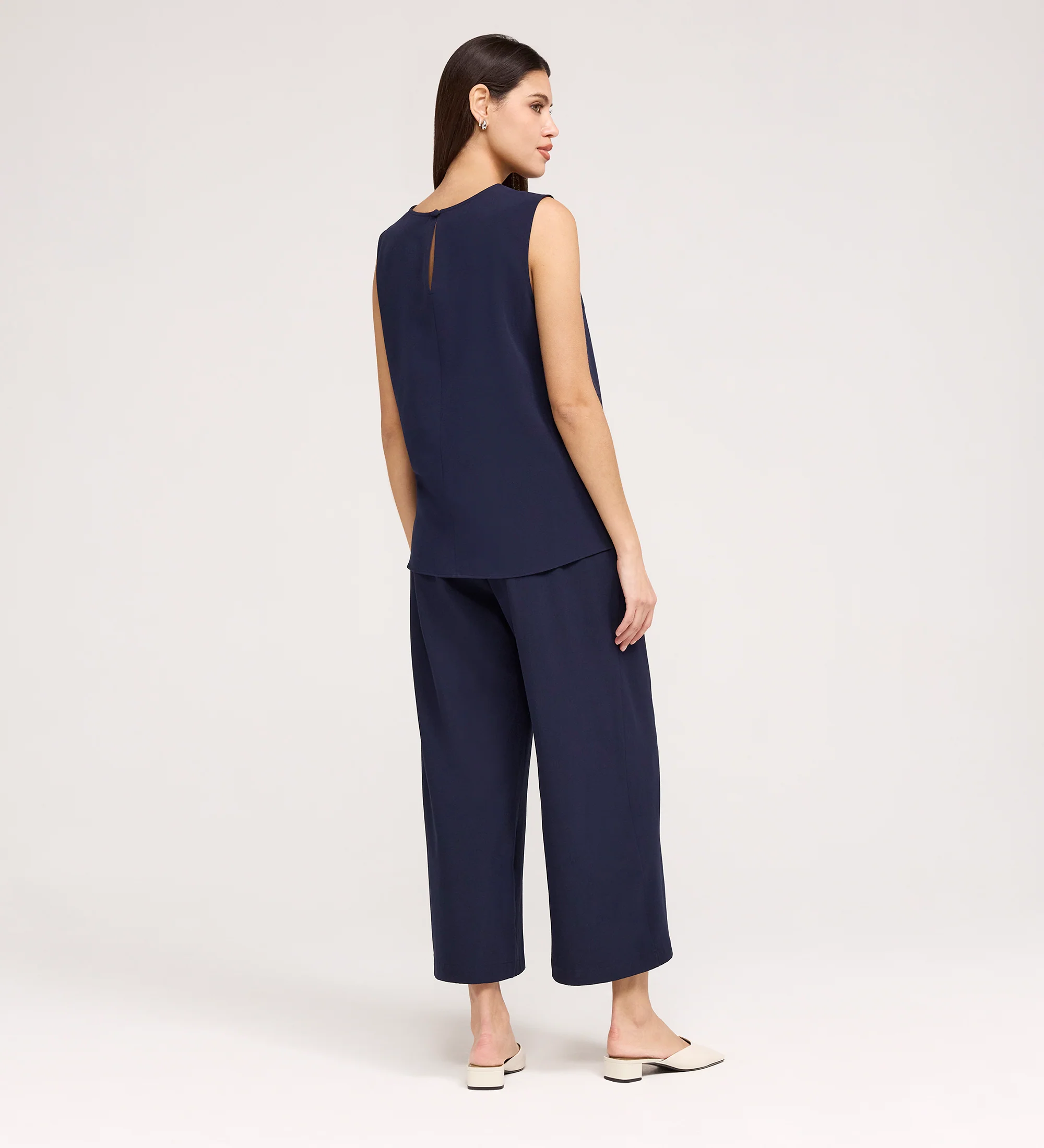 Vallie Navy Round Neck Vest - Image 6