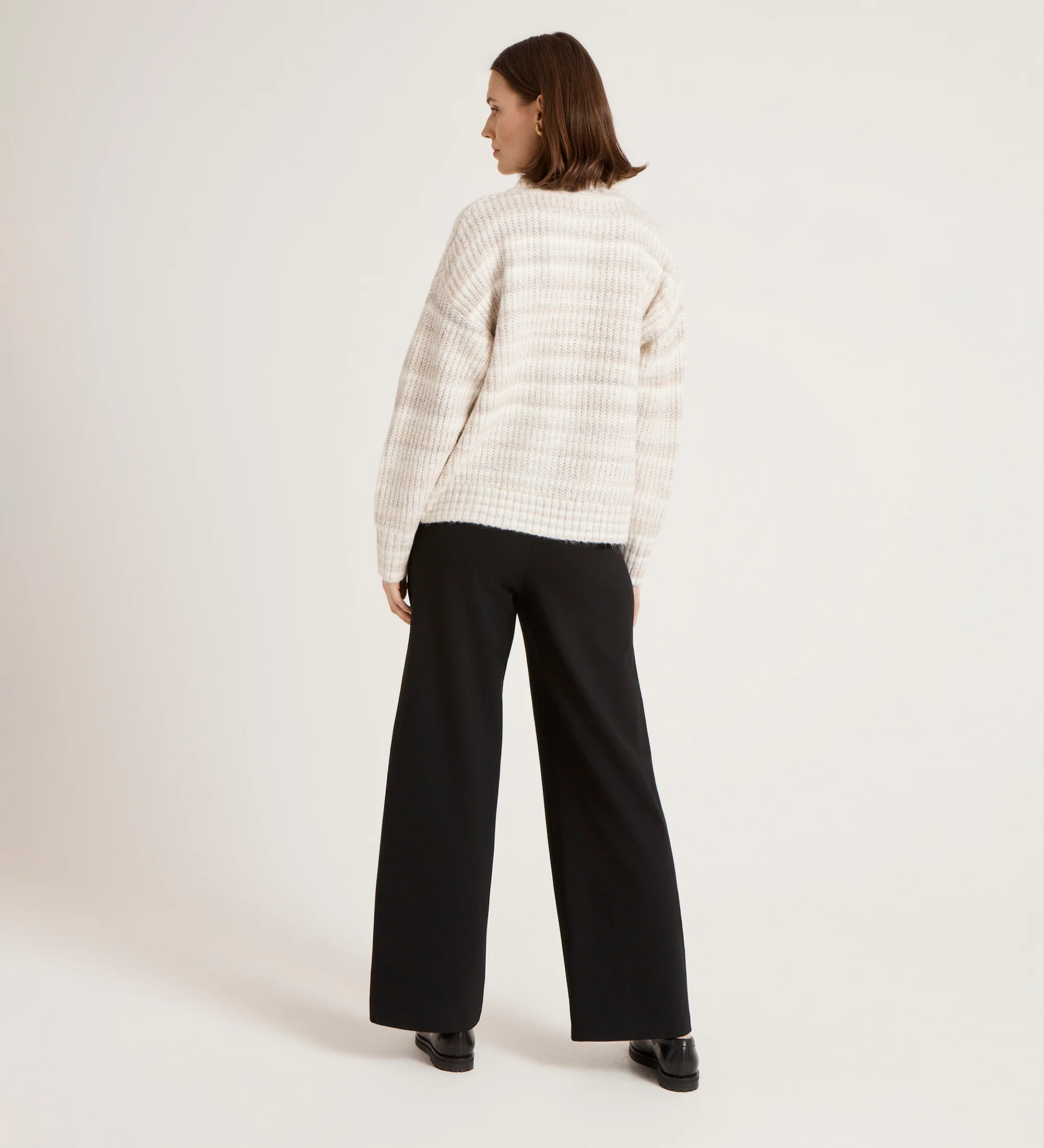 Whitney Ivory Stripe Knitted Cardigan - Image 3