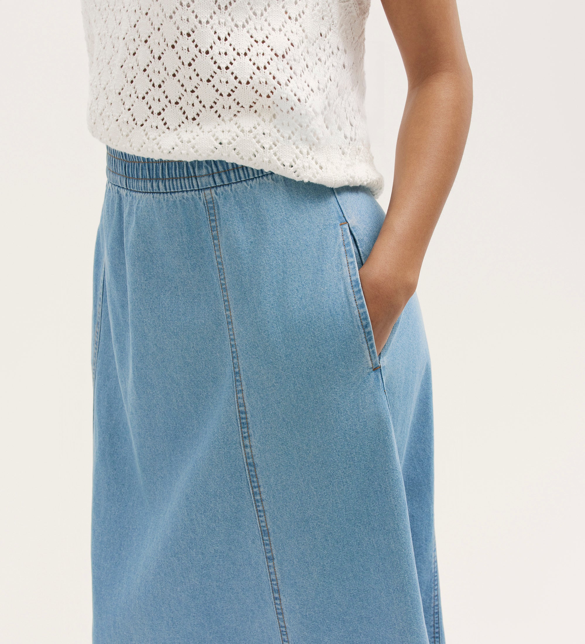 Winona Light Blue Denim Skirt - Image 3