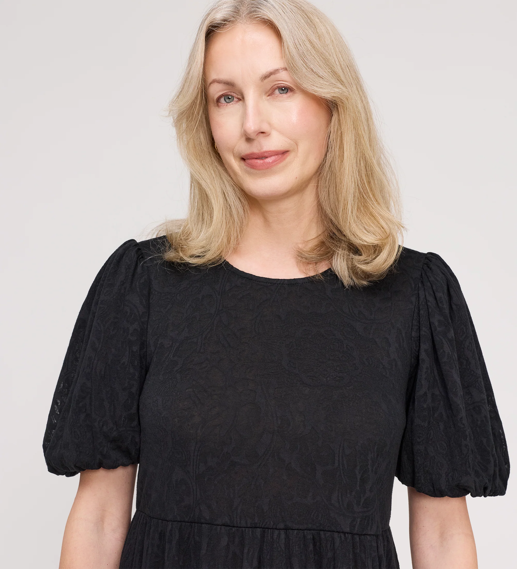 Yasmine Black Jersey Midi Dress - Image 3